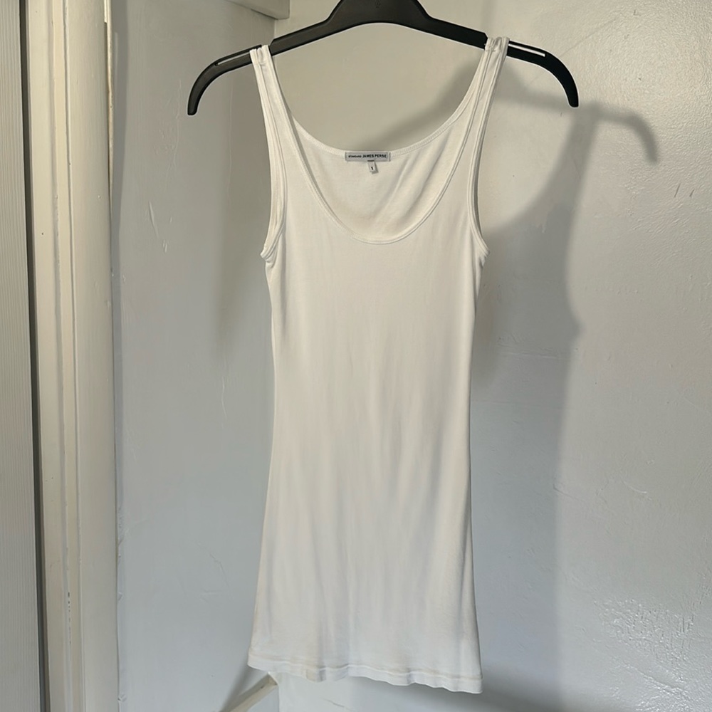 Standard James Perse White Tank Top Size 1 GREAT CONDITION SUPER SOFT
